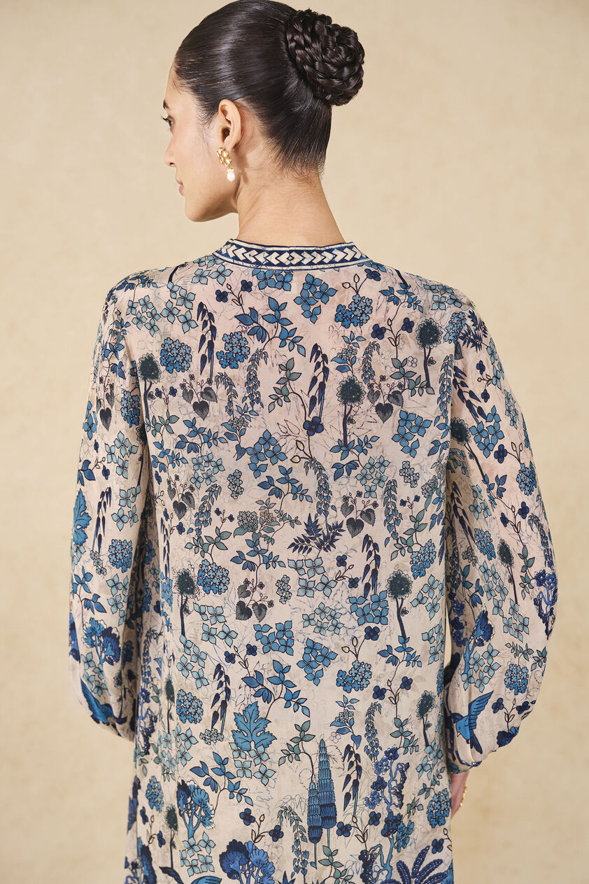 Turaya Printed Kurta Set - Ivory, Ivory, image 5